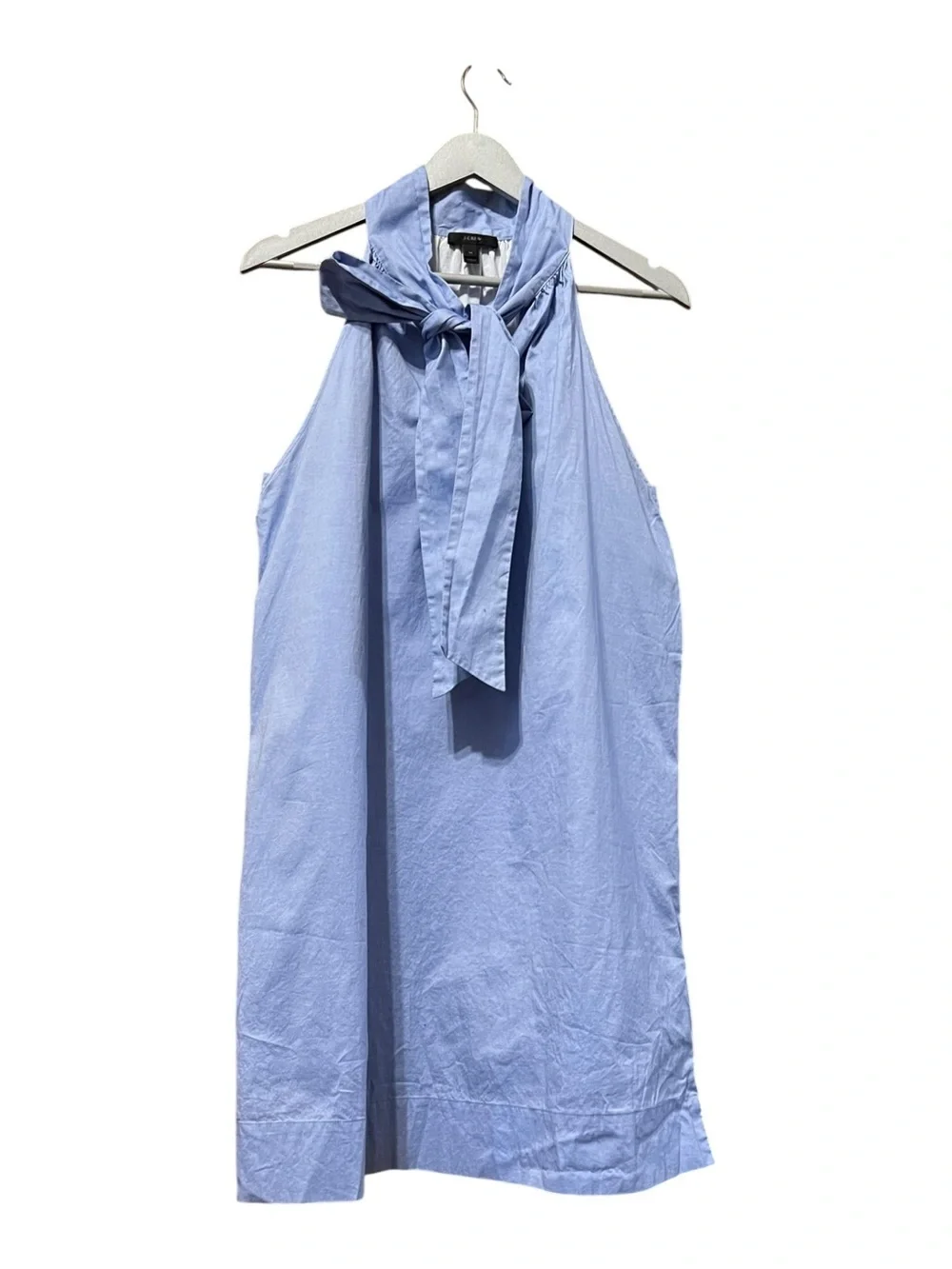 J.Crew Tie-Neck Oxford Cotton Shift Dress – Size 14